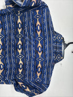 New Women’s Cumberland Blue Western Short Sleeve Pearl Snap Small DD-66