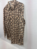 New Men’s Denver Westerns Brown Long Sleeve Pearl Snap 15.5 X 34 Medium K-83
