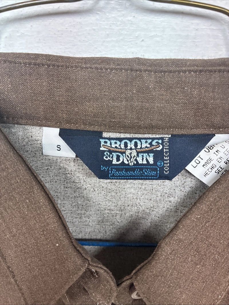 New Women’s Brooks & Dunn Tan Design Long Sleeve Button Up Size Small TT-51