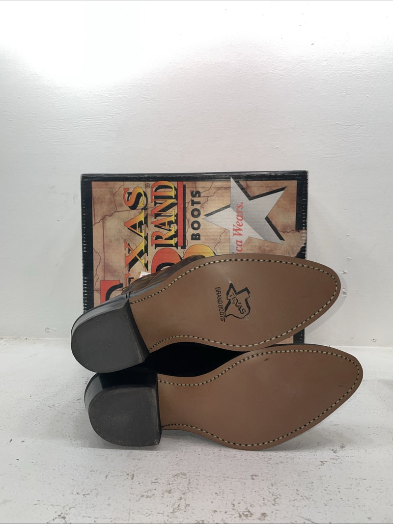 New Men’s Black Texas Brand Cowboy Boots. 5300 10.5 10 1/2 E E. 7-81