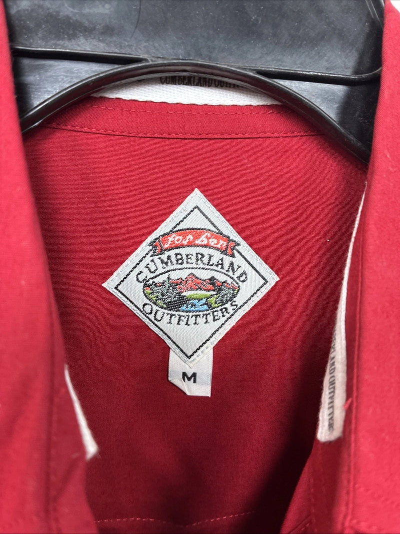 New Women’s Cumberland Red Short Sleeve Pearl Snap Medium MM-87