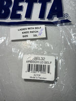 New Women’s Tan ABETTA Knee Patch English Riding Breeches. 32 L  D-63