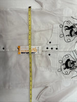 New Women’s Rockmount White Designed Short Sleeve Pearl Snap Size 32 LL-75
