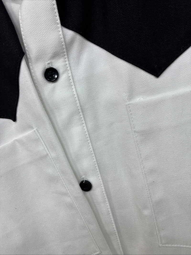 New Men’s Cowboy Threads Black Red White Long Sleeve Button Up Large MM-116