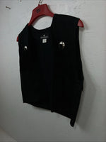 New Women’s Black Fringe Western Express Vest XL UU-43