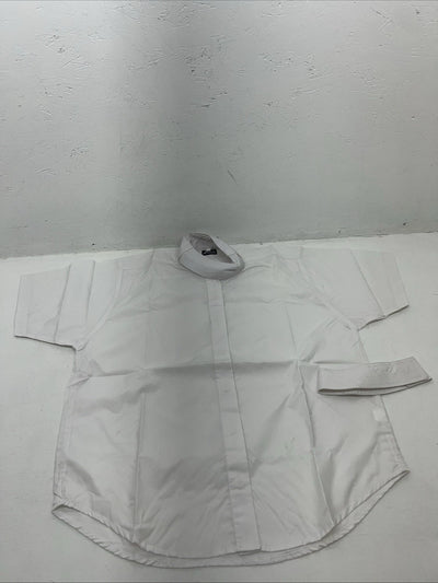New Women’s White ABETTA Short Sleeve English Riding Shirt. 32 G-30