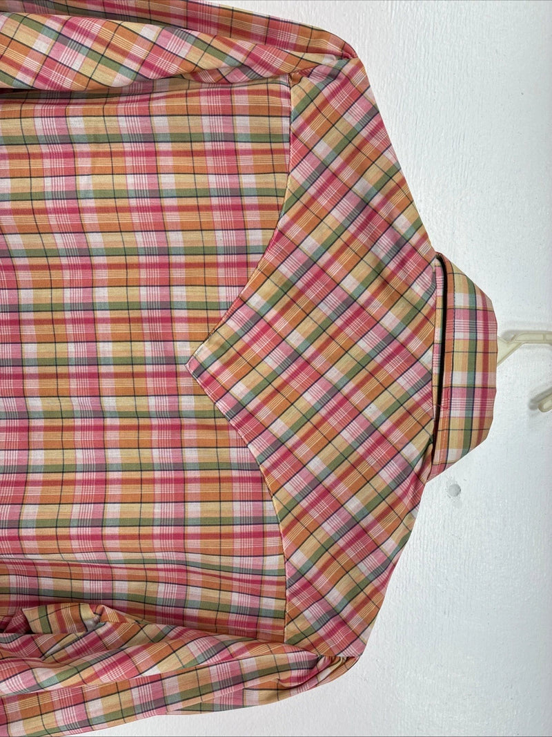 New Women’s Panhandle Slim Multicolor Plaid Long Sleeve Pearl Snap 16 X 38 II-18