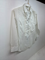 New Women’s Karman White Design Long Sleeve Pearl Snap Size 30 MM-80