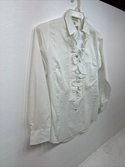 New Women’s Karman White Design Long Sleeve Pearl Snap Size 30 MM-80