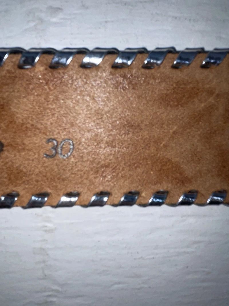 New Gray Genuine Leather Kentucky Orange Tooled 30” Belt #82005 JJ-166