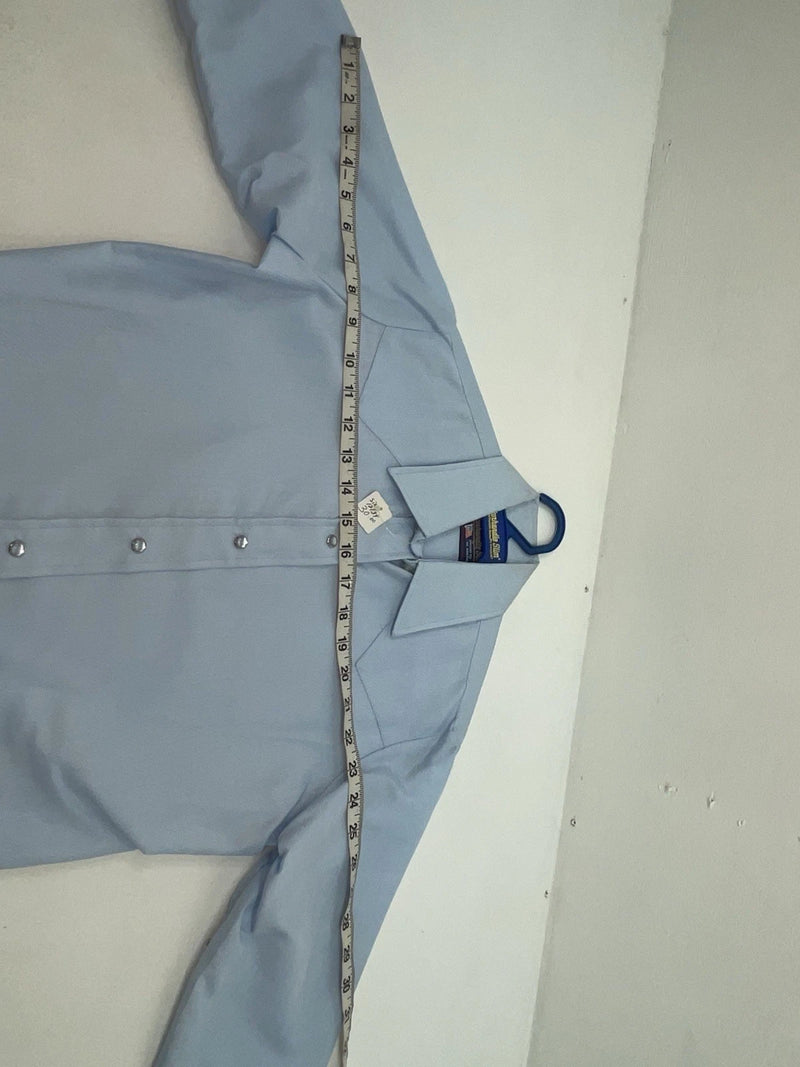 New Women’s Blue Panhandle Slim Long Sleeve Button Up Shirt M #3309 3B-96