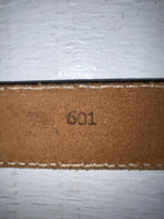 New Brown Genuine Leather Perkies Tooled 20” Belt #601 NN-89