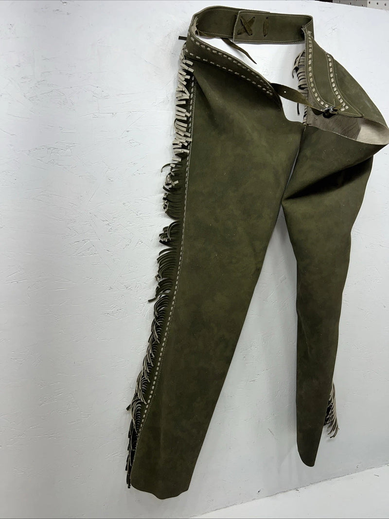 New Green Chap-panel Show Chaps Adjustable Waist 37” N-40