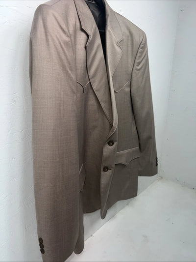 New Men’s Circle S Tan Suit Jacket 46R #25832 X-608