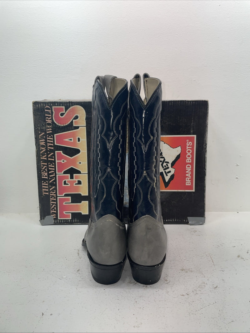 New Men’s Gray Texas Brand Cowboy Boots. 5502 10.5 10 1/2 D. 8-30
