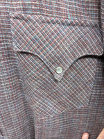 New Men’s Prior Multicolor Long Sleeve Pearl Snap 16.5 Large K-72