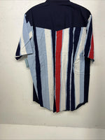 New Men’s Blue Cowboy Threads Short Sleeve Button Up Shirt. L S-19