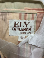 New Men’s ELY Cattleman Multicolor Camo Long Sleeve Pearl Snap 16.5 Large T-60