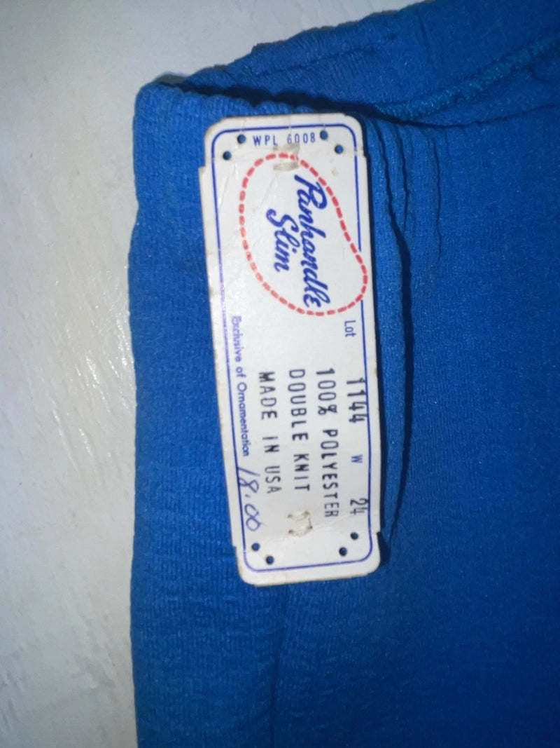 New Vintage Blue Panhandle Sim Polyester Pants #1144 XX-4