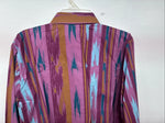 New Women’s Country Charmers Purple Designed Long Sleeve Pearl Snap Large II-80