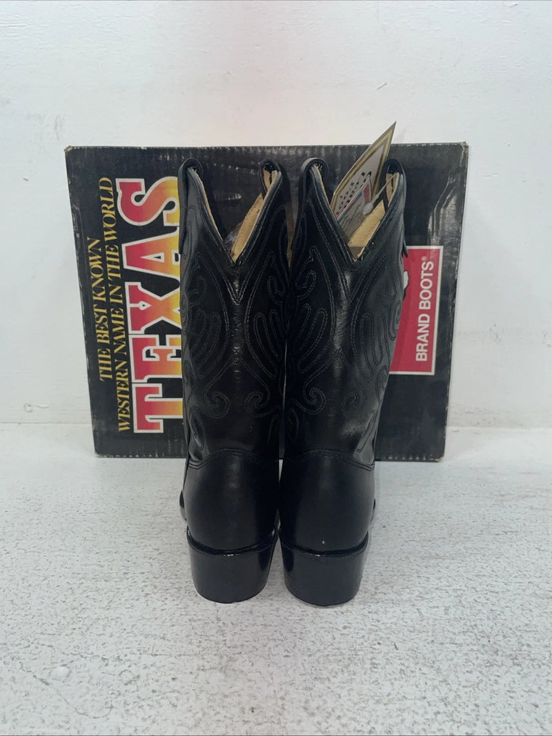 New Kids Black Texas Brand Cowboy Boots. 2000 13 D. 23-39