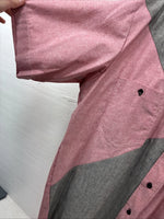 New Men’s Cowboy Threads Pink Gray Short Sleeve Button Up Medium O-77