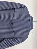New Kids Denver Blue Stripe Long Sleeve Button Up Size 8 DD-135
