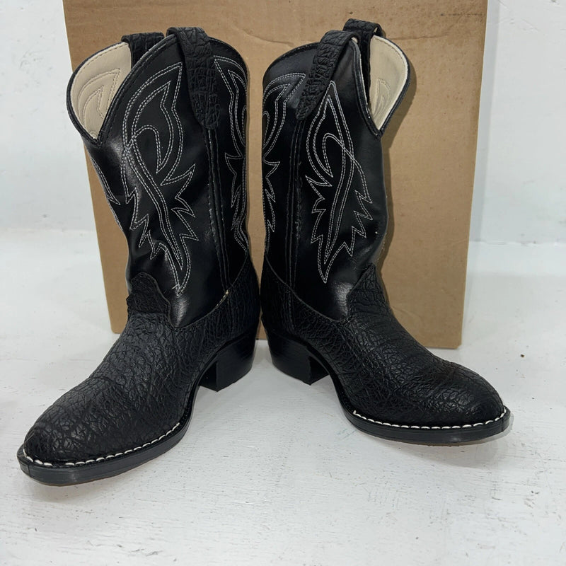 New Children’s Black Bronco Cowboy Boots. 11 D. 24-68