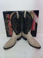 New Men’s Cream Texas Brand Cowboy Boots. M 629 7.5 7 1/2 D. 1-84