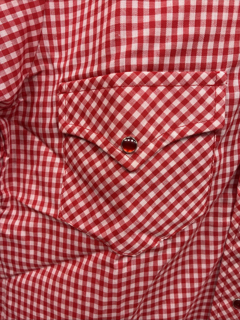 New Kids Dickson Jenkins Red Checker Long Sleeve Pearl Snap Size 16 CC-91