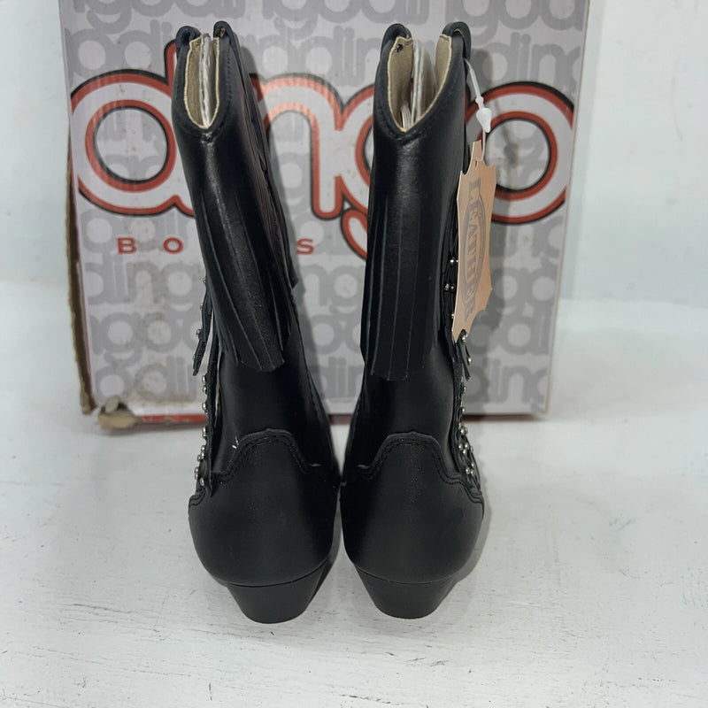 New Children’s Black Dingo Cowboy Boots With Fringe. 11 D. 24-72