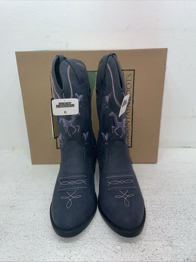 New Women’s Navy Smoky Mountain Cowboy Boots. 3878 Y 6. 2-69