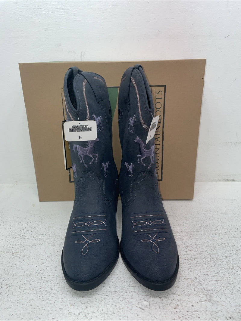 New Women’s Navy Smoky Mountain Cowboy Boots. 3878 Y 6. 2-69