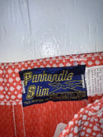 New Vintage Red Polka Dot Panhandle Slim Polyester Pants #8022 XX-59