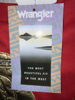 New Women’s Red Wrangler Long Sleeve Shirt S #75500AB 3B-26