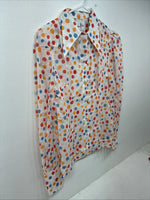 New Women’s Tem Tex Polkadot Long Sleeve Pearl Snap Size 34 LL-102