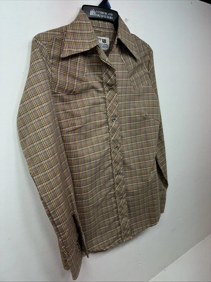 New Kids Dickson Jenkins Multicolor Plaid Long Sleeve Pearl Snap Large DD-105