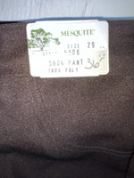 New Vintage Brown Mesquite Polyester Pants #5506 XX-26