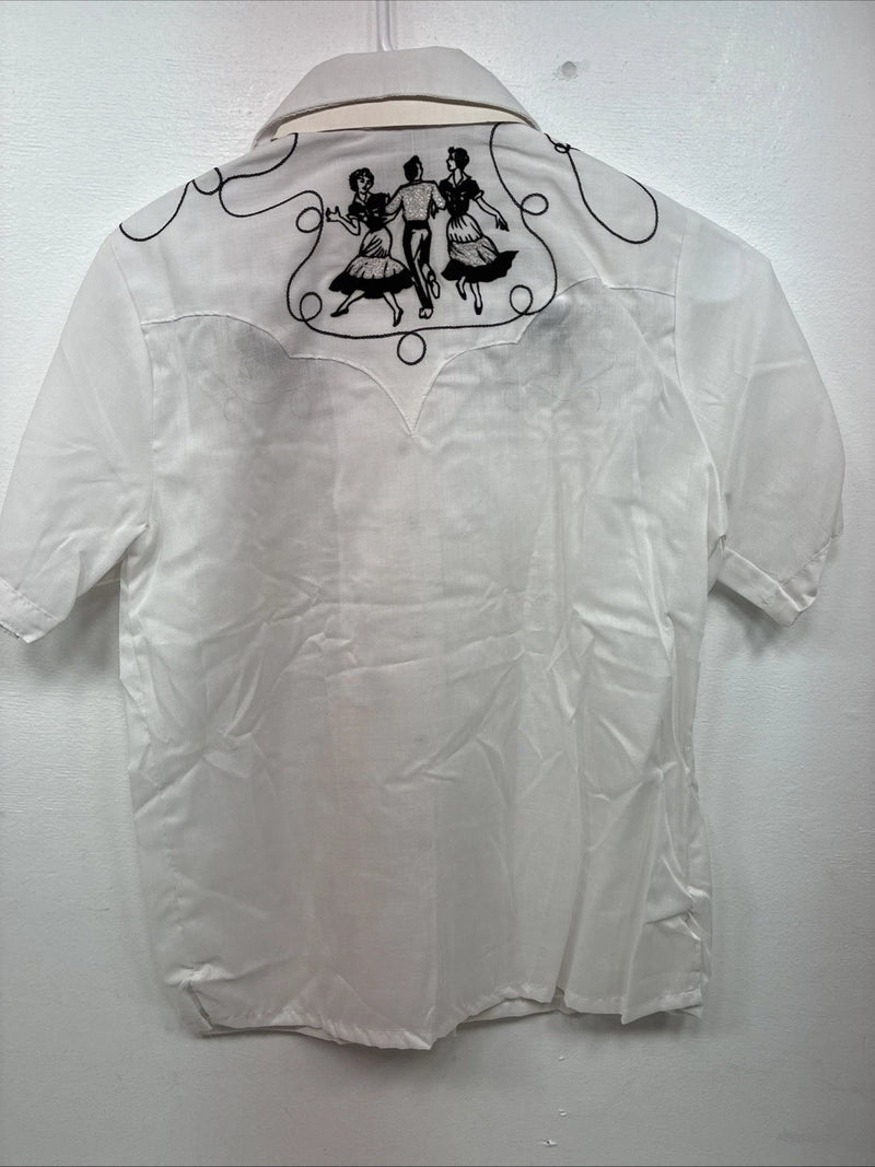 New Women’s Rockmount White Long Sleeve Pearl Snap Size 34 LL-20