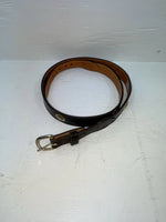 New Brown Genuine Leather Wright Gold Pendent 34” Belt #10484 Z-172