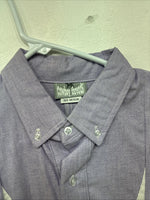 New Men’s Cowboy Threads Purple White Long Sleeve Button Up Medium KK-81