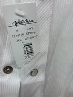 New Men’s White Horse White Long Sleeve Pearl Snap 3XL E-60