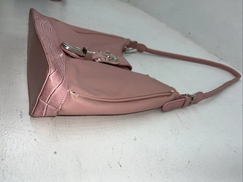 New Double S Pink Purse With Braided Strap #N 7450030 EE-3