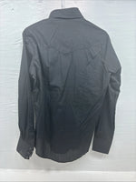 New Men’s Champion Western Black Design Long Sleeve Pearl Snap 15.5 Medium T-89