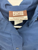 New Women’s Fenton Blue Long Sleeve Pearl Snap Size 30 YY-20