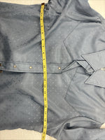 New Kids Dickson Jenkins Blue Long Sleeve Pearl Snap Size 38 CC-101