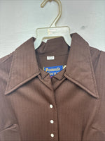 New Women’s Panhandle Slim Brown Long Sleeve Pearl Snap Size 18 KK-13