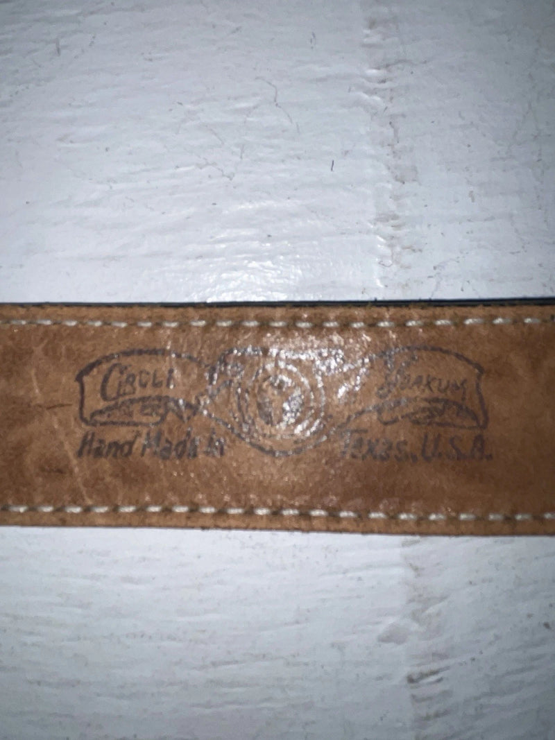 New Black Genuine Leather Circle Y Tooled 18” Belt #8022 NN-64