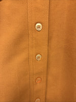 New Kids Lady Western Orange Long Sleev Button Up Size 10 TT-35 