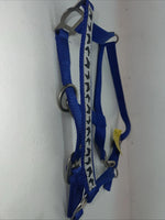 New Tough 1 Blue Nylon Satin Hardware Full Horse Halter #50-2031 3C-13